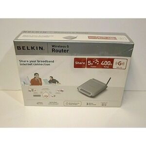 Belkin Wireless G Router 4-port switch - 802.11b/g Brand New Sealed in Box